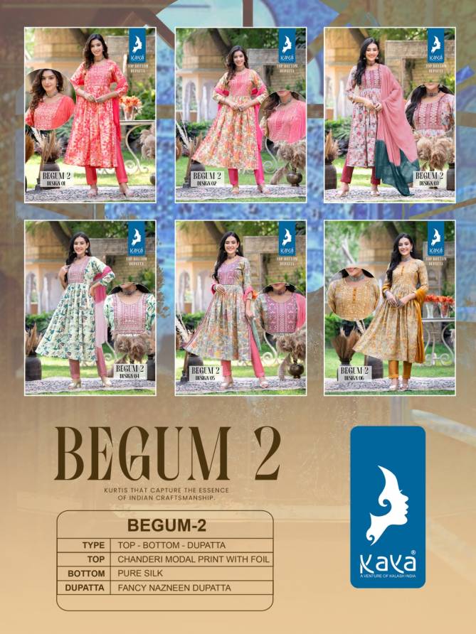 Kaya Begum 2 Nyra Cut Kurti With Bottom Dupatta Catalog